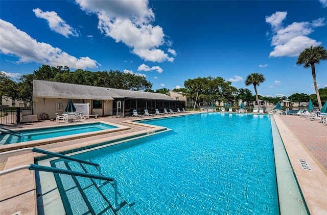 view of pool with a patio