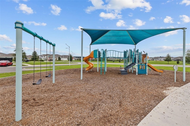 view of jungle gym