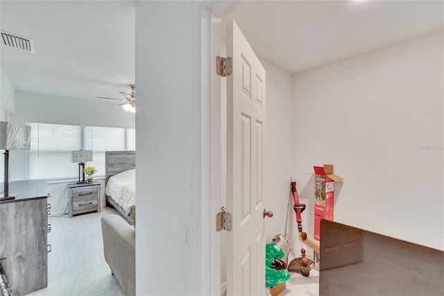 bedroom with visible vents