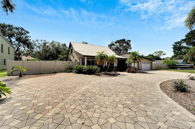 view of front of house featuring a garage