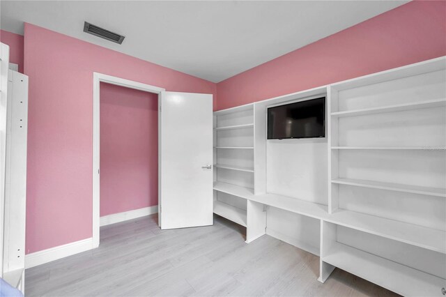 interior space with light wood-type flooring