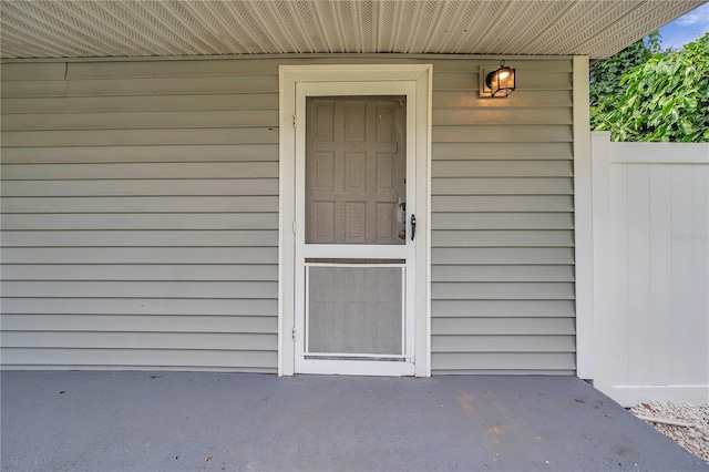 view of doorway to property