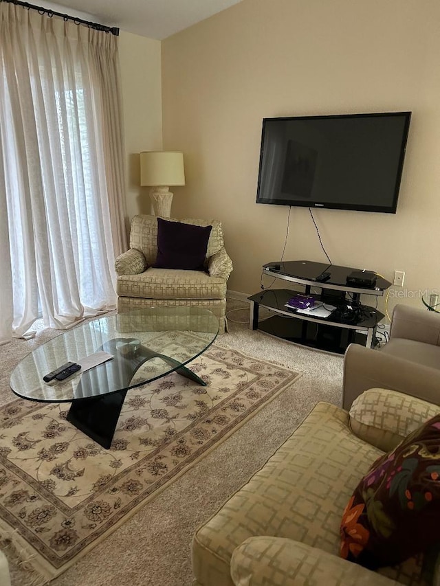 view of carpeted living room