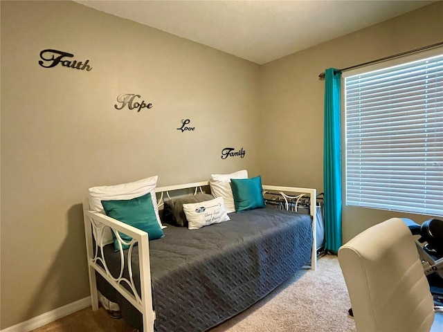 bedroom featuring carpet flooring