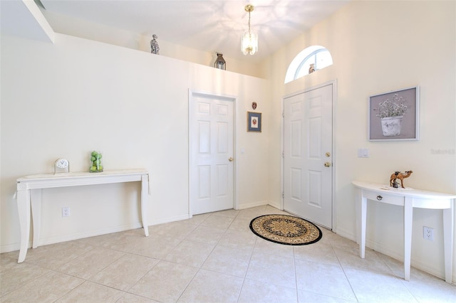 entryway featuring light tile patterned floors