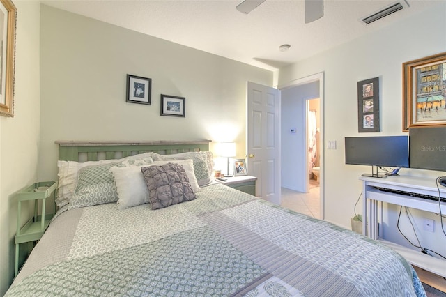 bedroom with ceiling fan