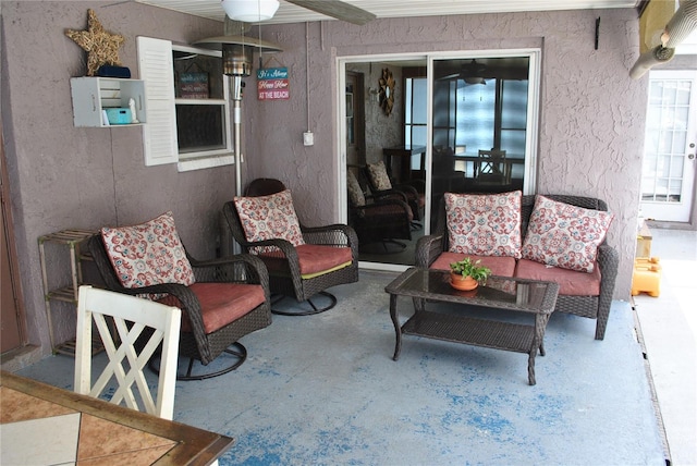 view of patio / terrace with an outdoor living space