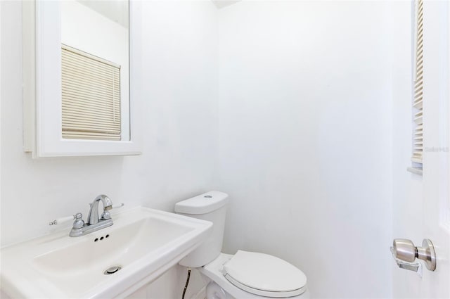 bathroom featuring sink and toilet