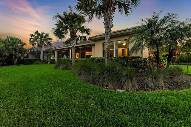 exterior space featuring a lanai