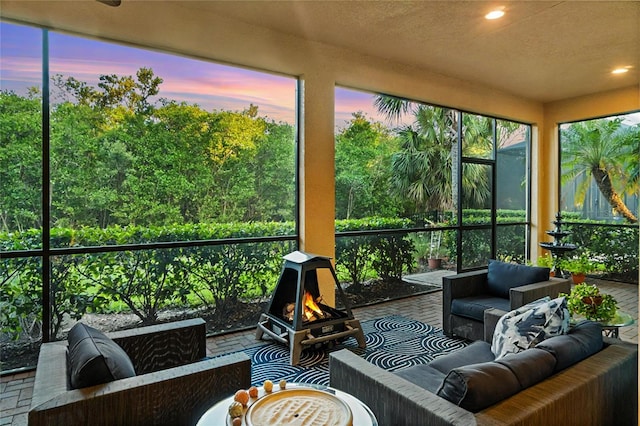 view of sunroom