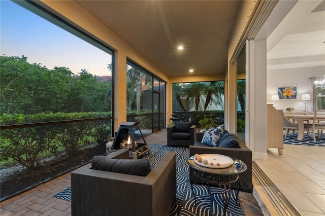 view of sunroom