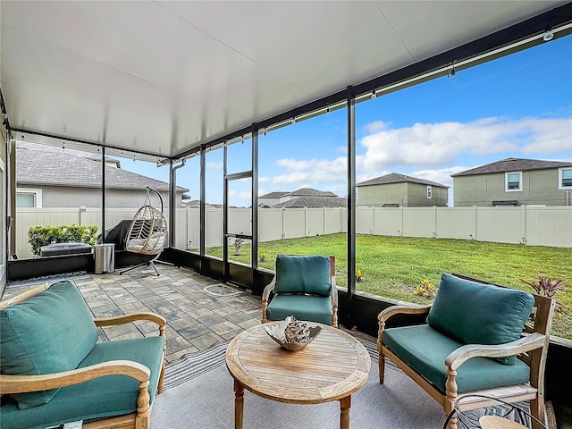 view of sunroom