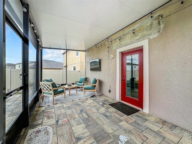 view of sunroom