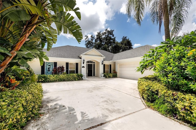 view of front of home featuring a garage