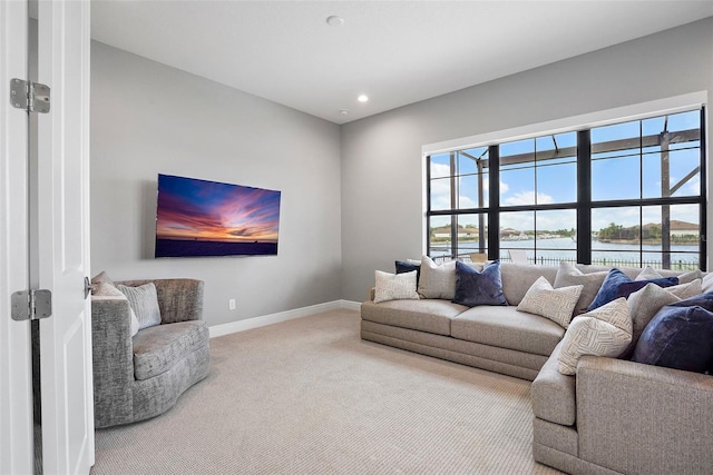 view of carpeted living room