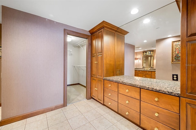 bathroom featuring vanity and tile patterned floors