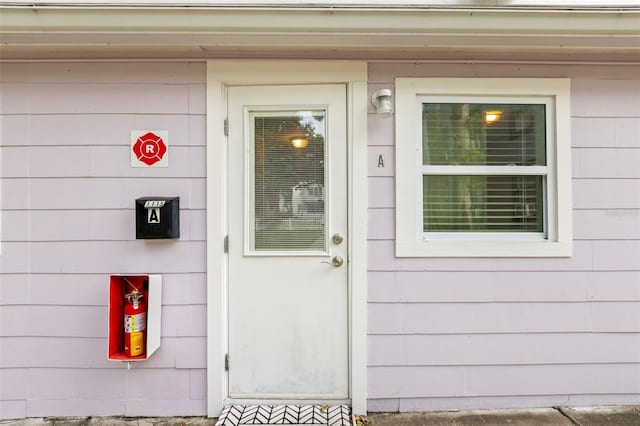 view of doorway to property