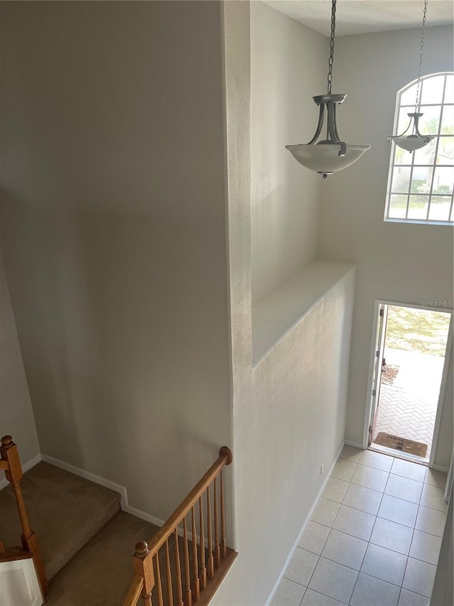 foyer featuring tile patterned floors