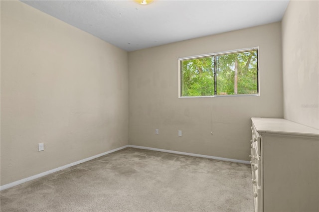 spare room with light colored carpet