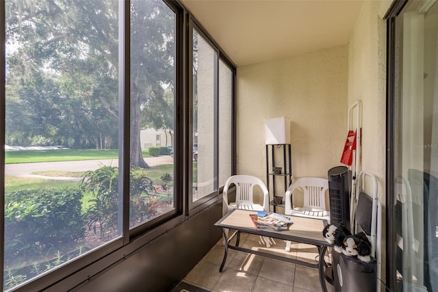 view of sunroom