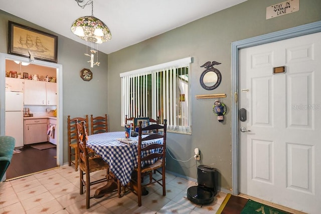 dining area with baseboards