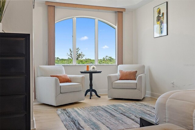 43 Bayview Ct S # A, Saint Petersburg, FL 33711 - sitting room with wood finished floors and baseboards