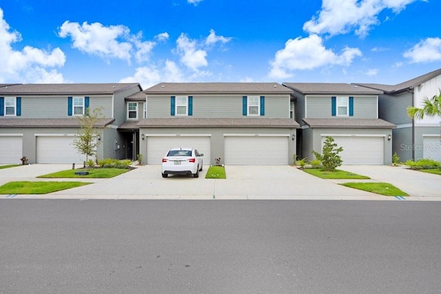 view of property with a garage