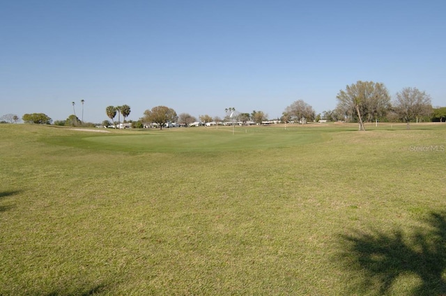 view of home's community with a yard