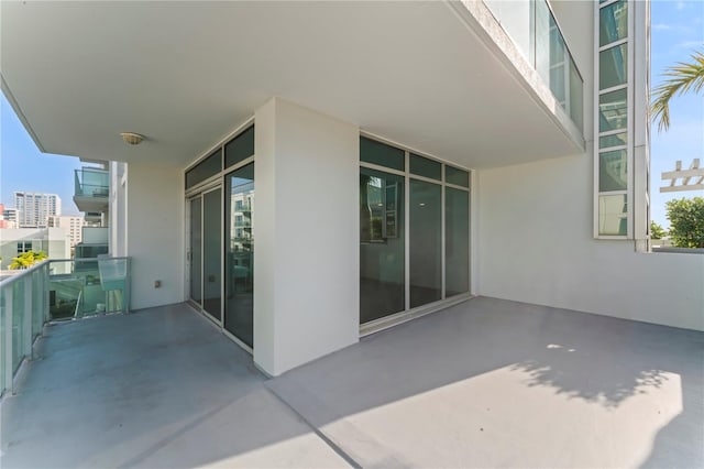 view of patio / terrace featuring a balcony