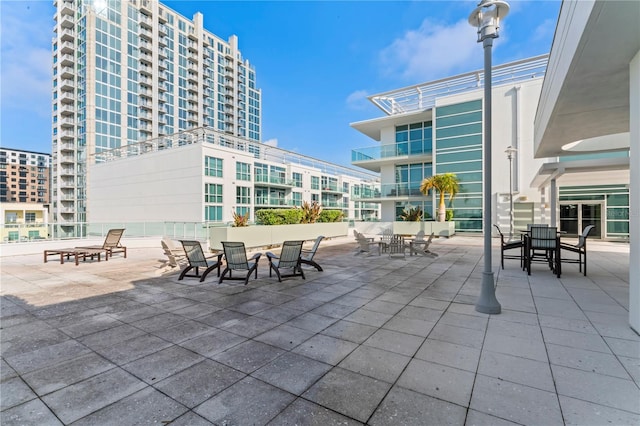 view of patio with a balcony