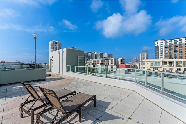 view of patio / terrace with a balcony