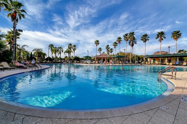 view of pool with a patio area