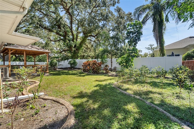 view of yard featuring a gazebo