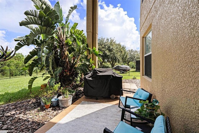 view of patio / terrace featuring grilling area