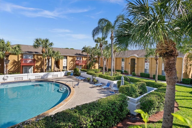 view of pool with a patio