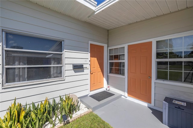 view of doorway to property