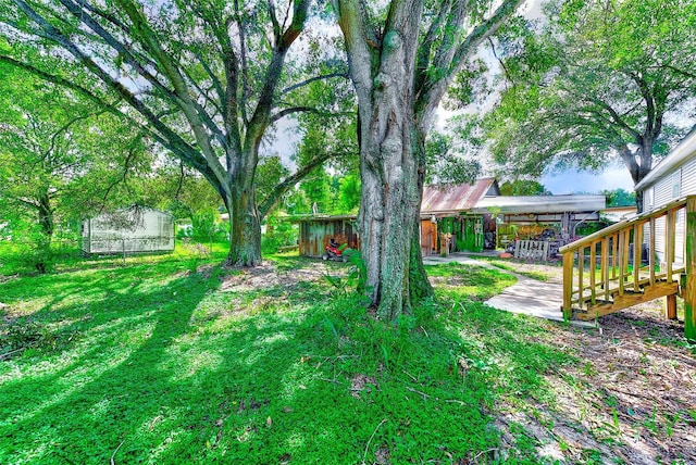 view of yard featuring a patio