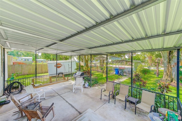 unfurnished sunroom with a wealth of natural light