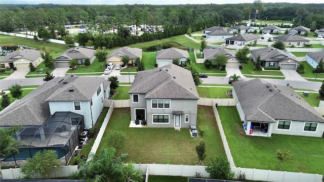 aerial view featuring a residential view