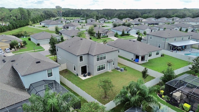aerial view featuring a residential view