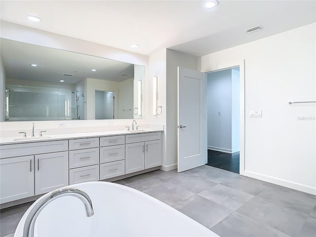 bathroom with vanity