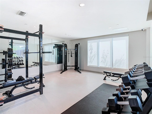 view of workout room