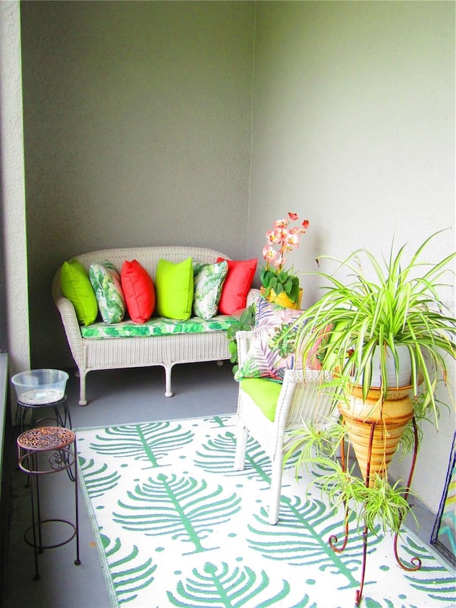 balcony featuring a patio