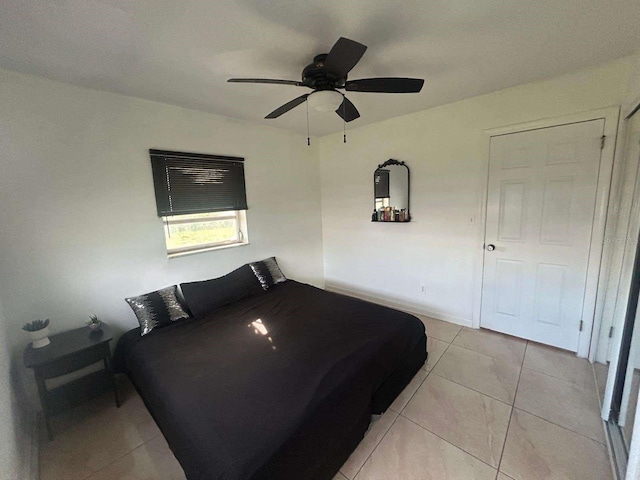 bedroom with ceiling fan