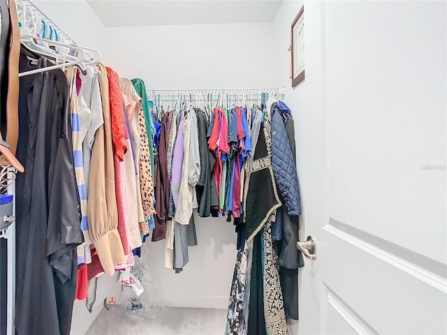 view of walk in closet