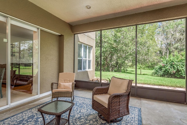 view of sunroom