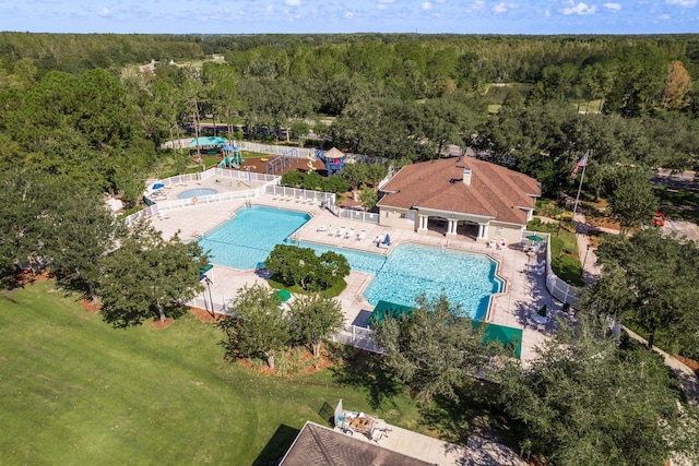 birds eye view of property