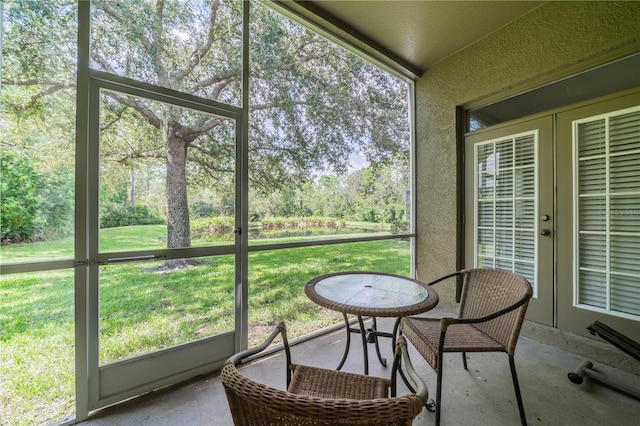 view of sunroom