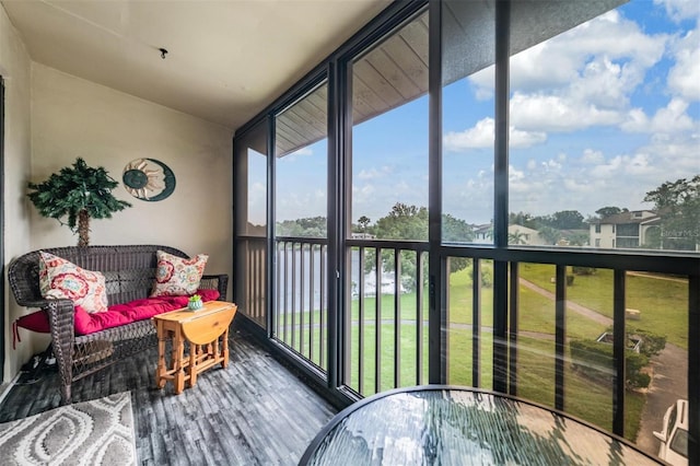 view of sunroom