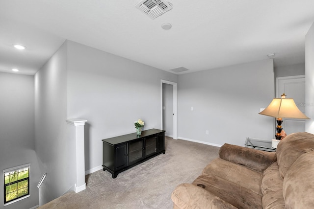 view of carpeted living room